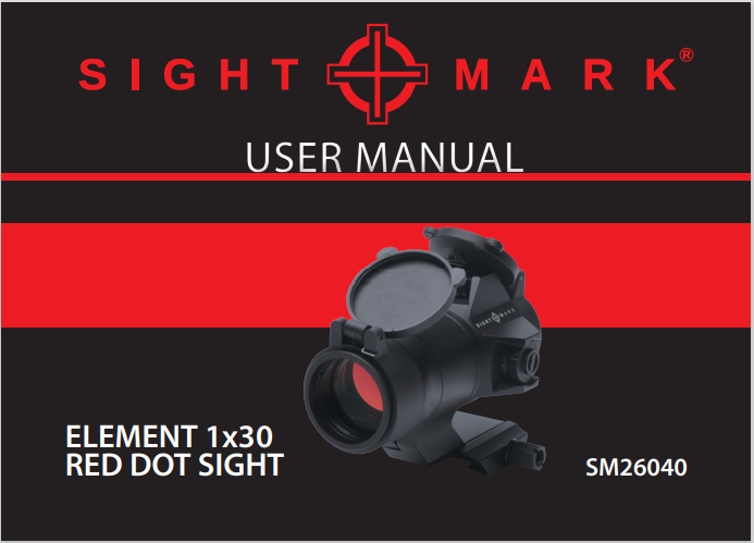 Sightmark MTS Element 1x30 Red Dot Sight (SM26040) – Sightmark